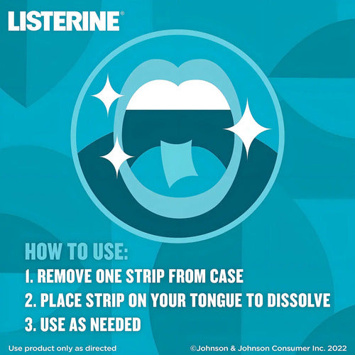 Listerine Strips Aliento Cool Mint 3 Pack X24 Tiras
