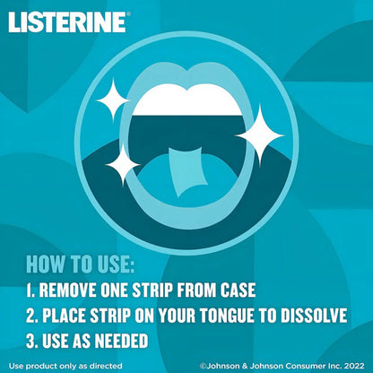 Listerine Strips Aliento Cool Mint 3 Pack X24 Tiras