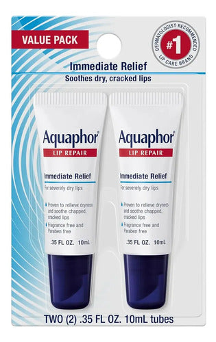 Aquaphor Ungüento Para Reparación De Labios Paquete De 2